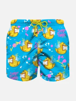 Jungen-Badeshorts mit Krypto-Enten-Print | CRYPTO PUPPETS® SONDERAUSGABE