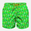 Jungen-Badeshorts mit mehrfarbigen Fußballspielern