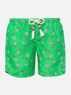 Jungen-Badeshorts mit Paisley-Print