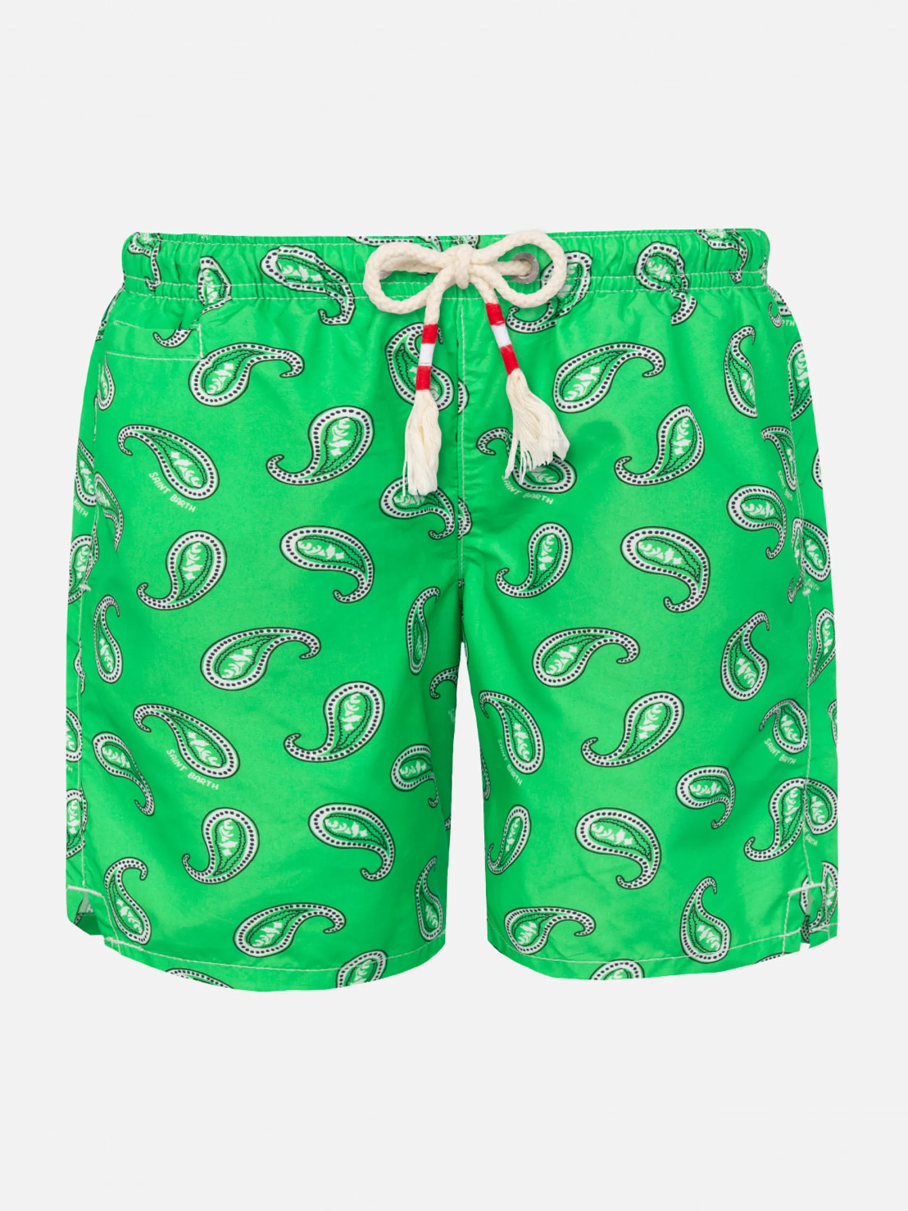 Jungen-Badeshorts mit Paisley-Print