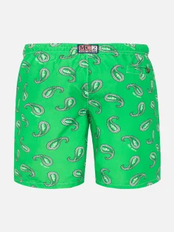 Jungen-Badeshorts mit Paisley-Print