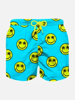 Jungen-Badeshorts mit Palmen-Print