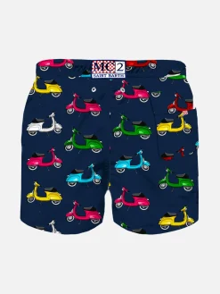 Jungen-Badeshorts mit Roller-Print
