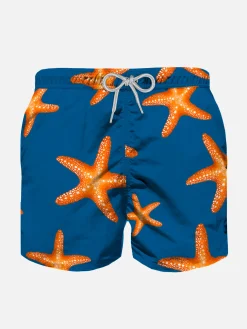 Jungen-Badeshorts mit Seestern-Print