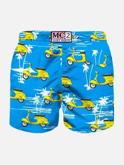 Jungen-Badeshorts mit Vespa- und Palmen-Print | Vespa® Sonderedition