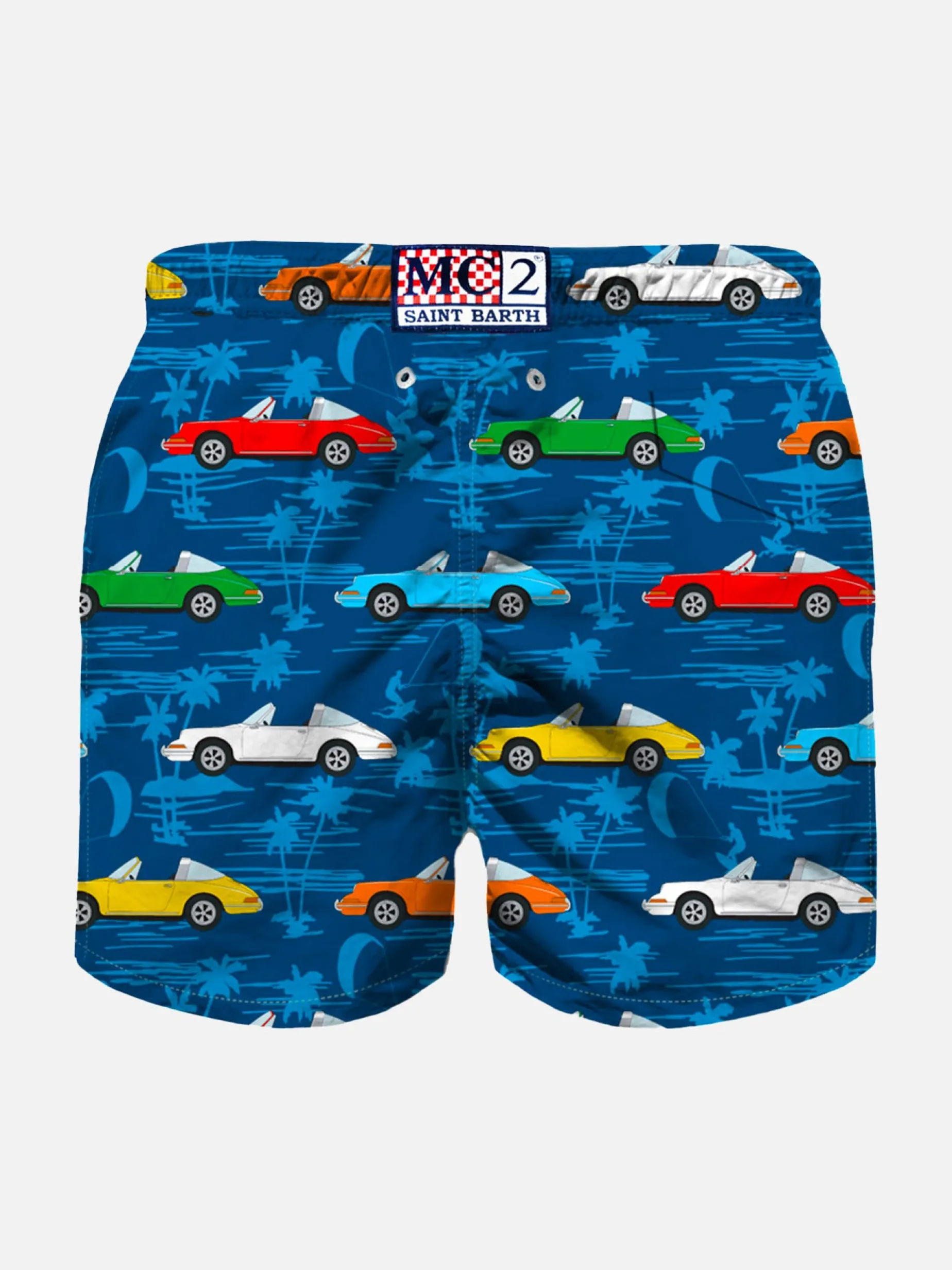 Jungen-Badeshorts mit Vintage-Print