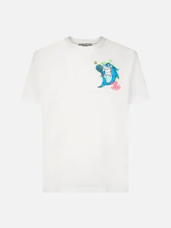 Jungen-Baumwoll-T-Shirt mit Cryptopuppets-Haifisch-Print | CRYPTOPUPPET-SONDERAUSGABE