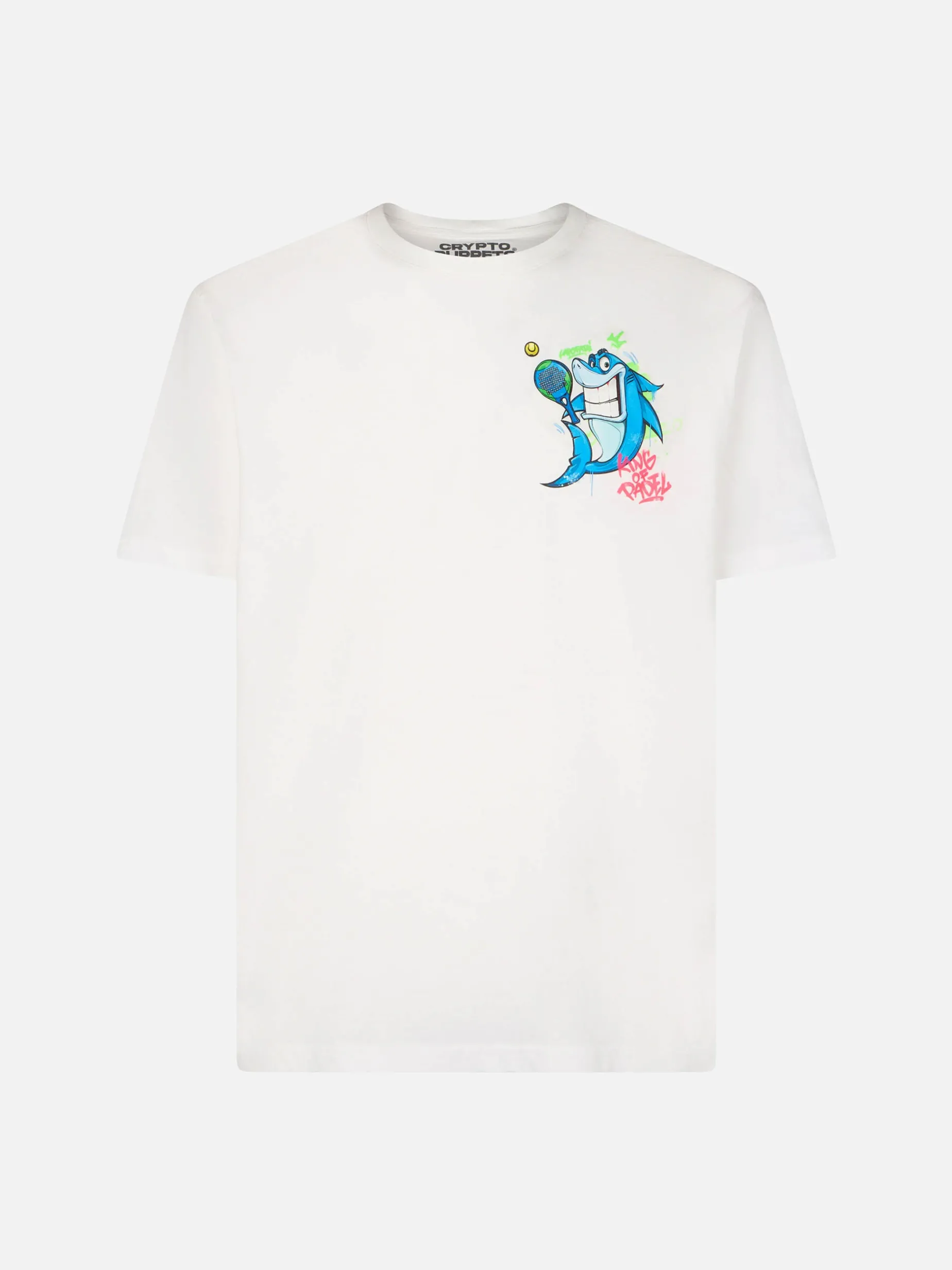 Jungen-Baumwoll-T-Shirt mit Cryptopuppets-Haifisch-Print | CRYPTOPUPPET-SONDERAUSGABE