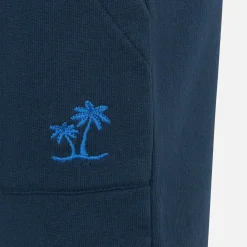 Jungen-Bermuda aus marineblauer Baumwolle