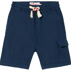 Jungen-Bermudashorts aus marineblauem Leinen