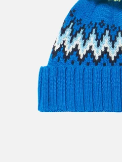 Jungenmütze mit isländischem Jacquard
