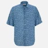 Jungen-Musselin-Baumwollhemd Sharouk mit Krabben-Print