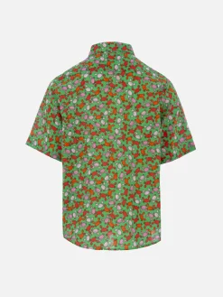 Jungen-Musselin-Baumwollhemd Sharouk mit Krabben-Print
