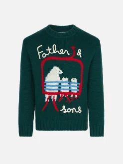 Jungenpullover mit Bärenstickerei
