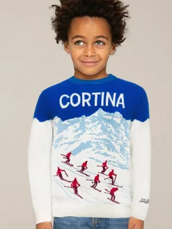 Jungenpullover mit Cortina-Jacquard-Print
