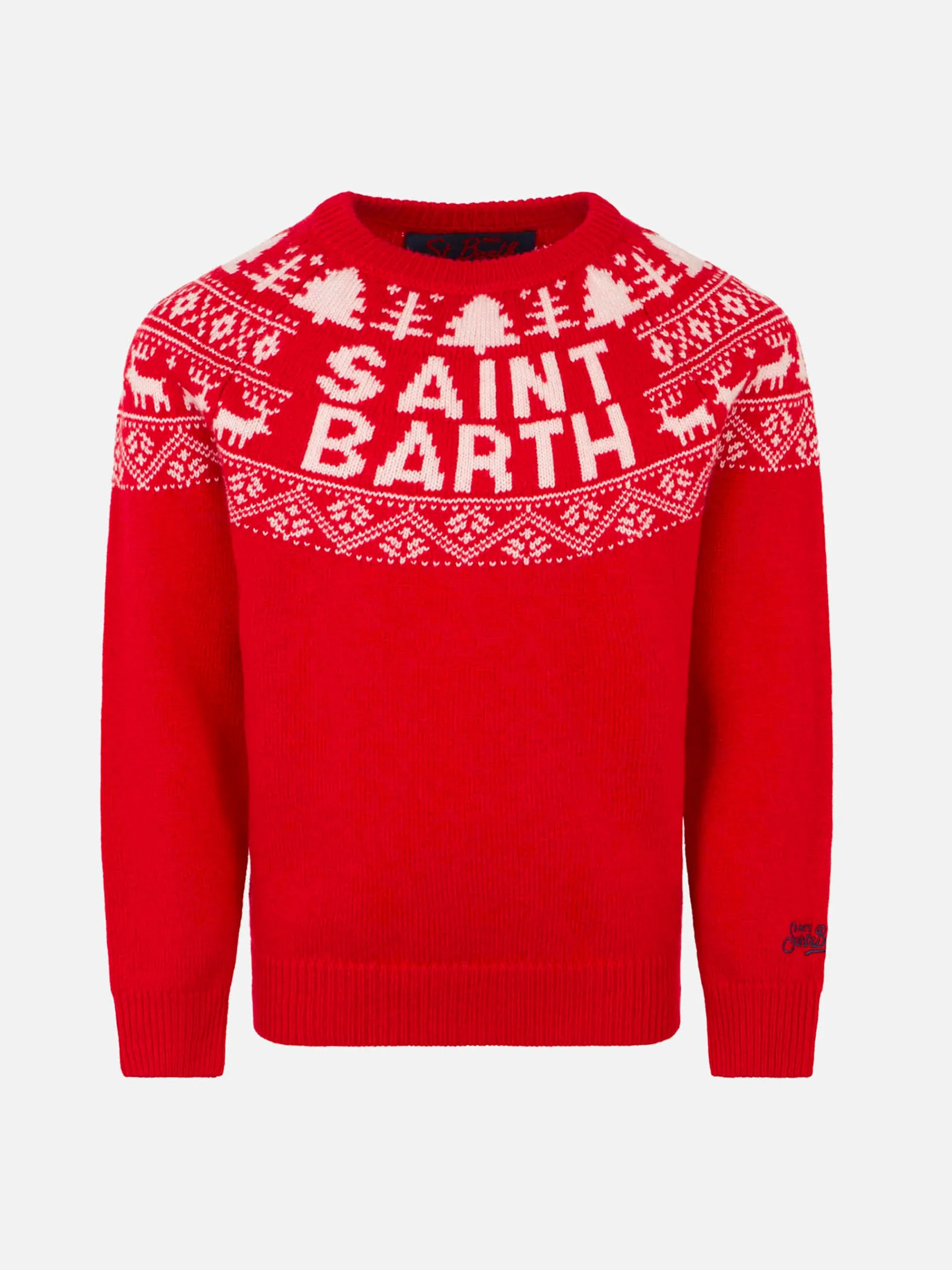 Jungenpullover mit norwegischem Aufdruck von Saint Barth