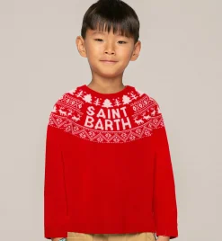 Jungenpullover mit norwegischem Aufdruck von Saint Barth