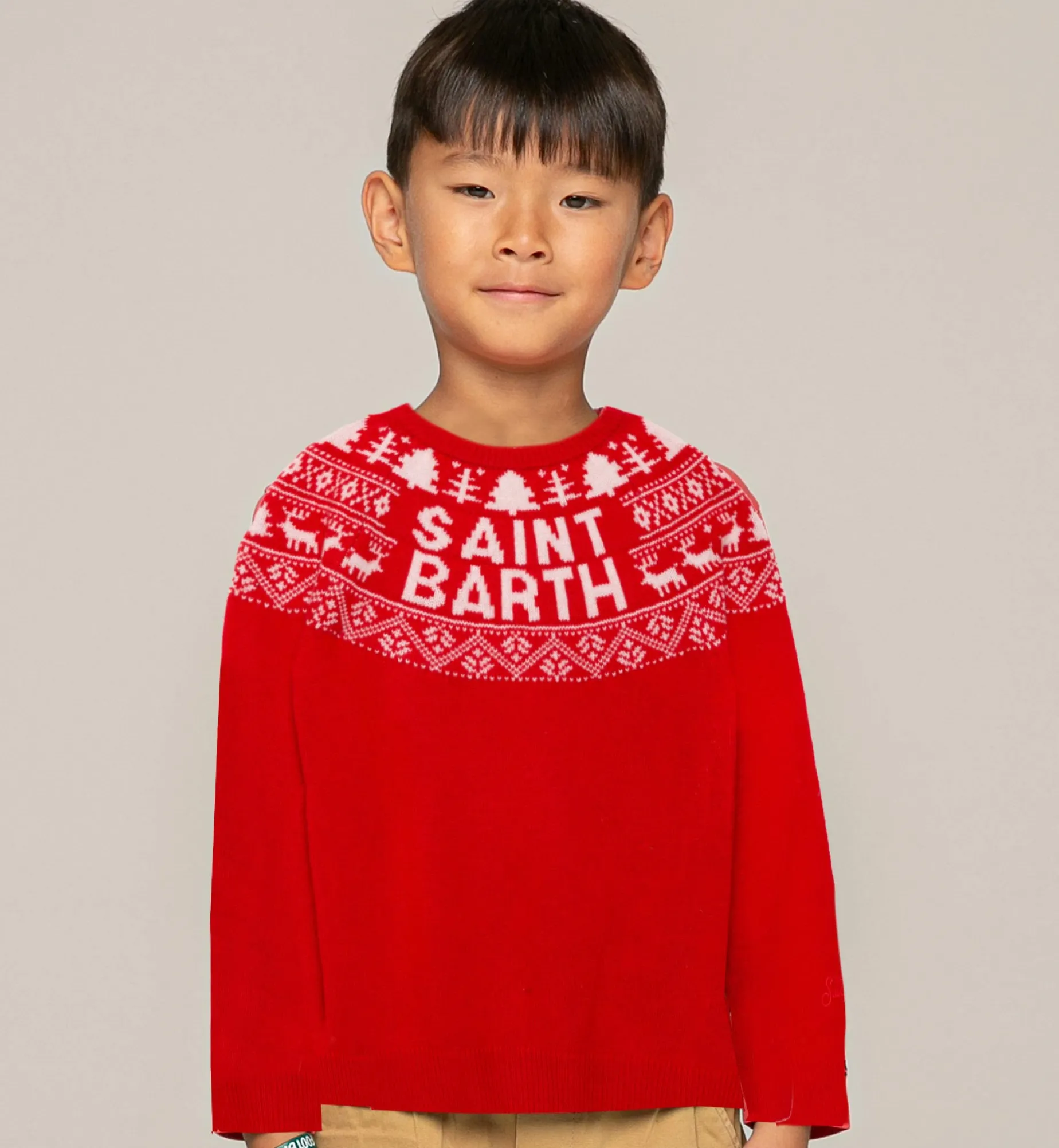 Jungenpullover mit norwegischem Aufdruck von Saint Barth