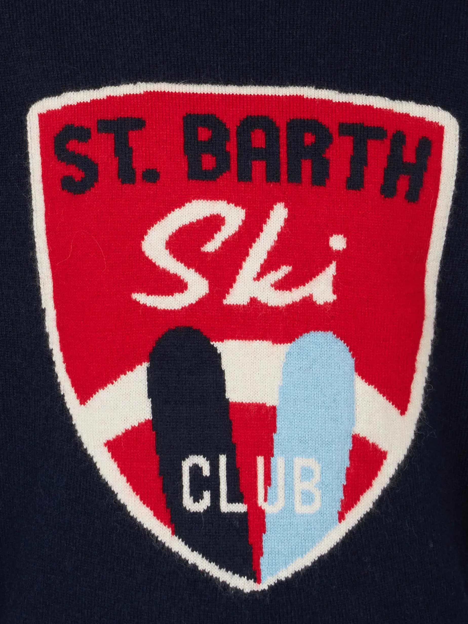 Jungenpullover mit Rundhalsausschnitt und St. Barth Ski Club-Aufdruck
