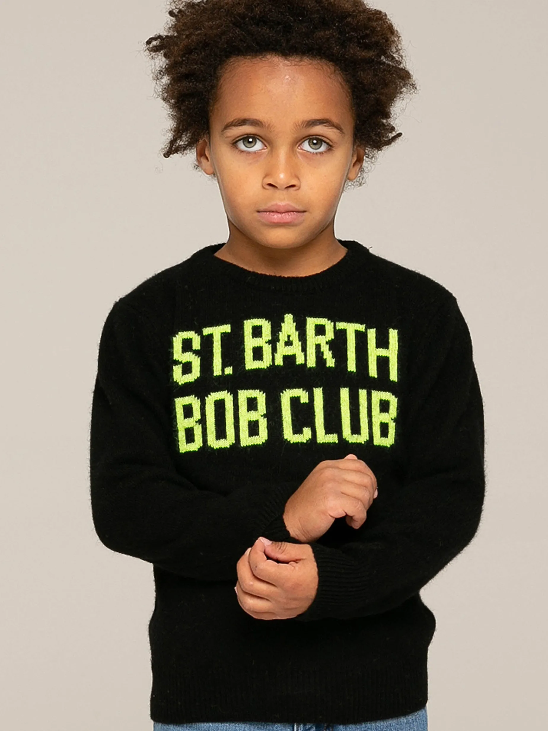 Jungenpullover mit St. Barth Bob Club-Aufdruck