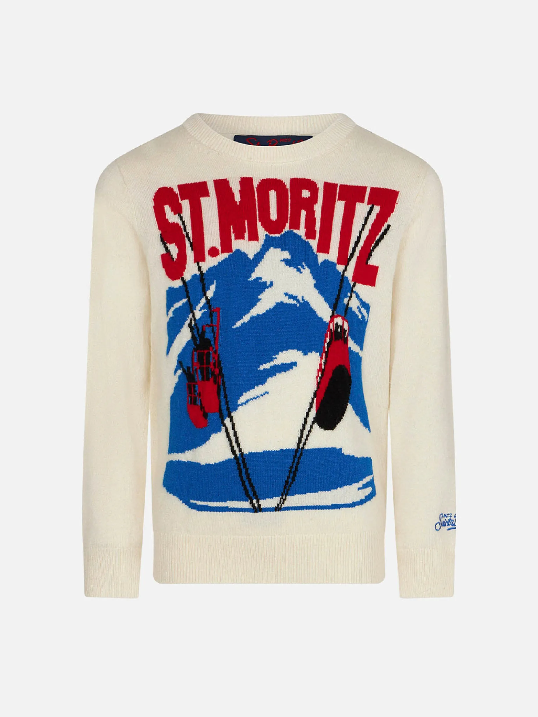 Jungenpullover mit St. Moritz-Jacquard-Print