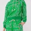 Kapuzenpullover aus Baumwolle mit Bandana-Print