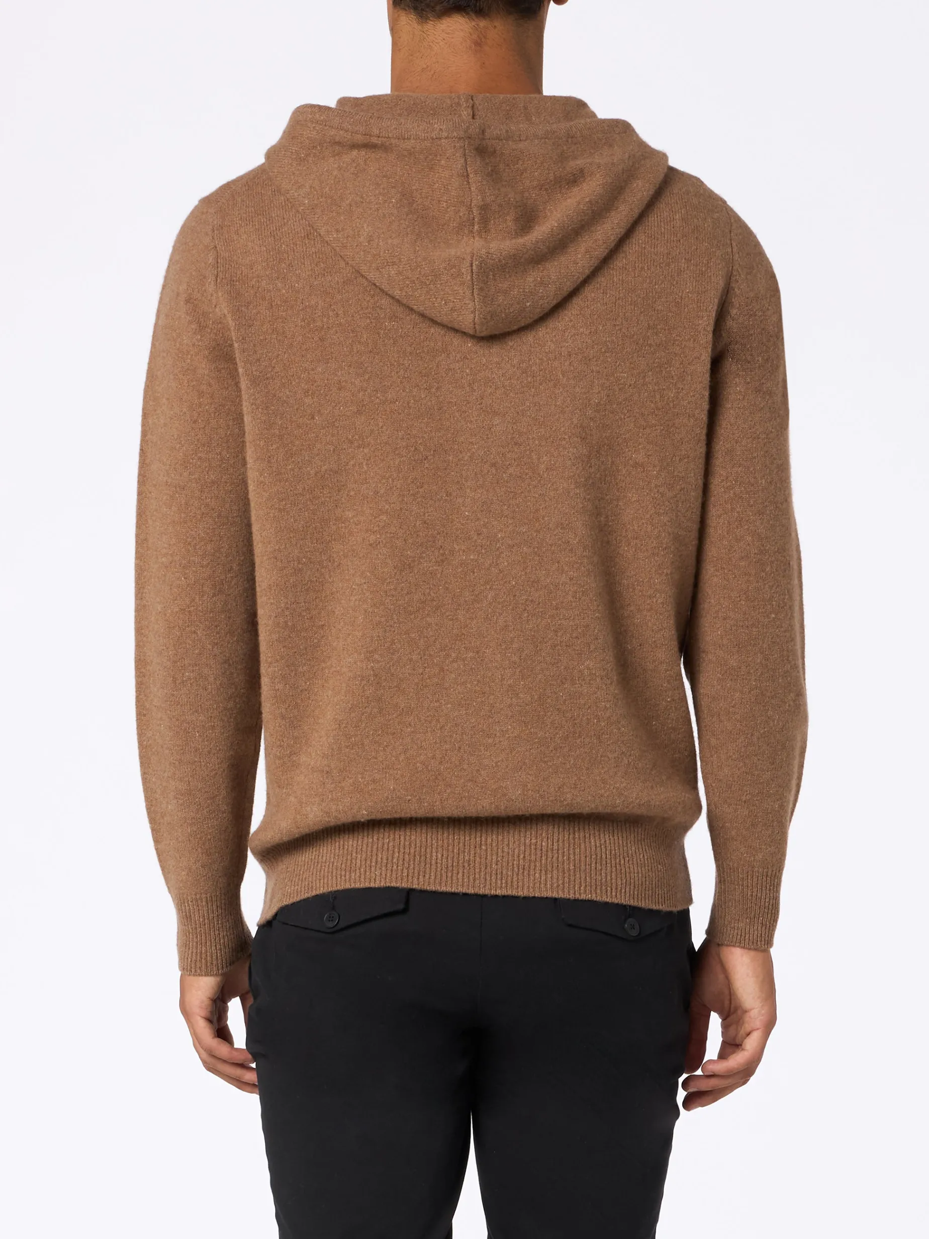 Kapuzenpullover Notting aus Lambswool in Kamel für Herren