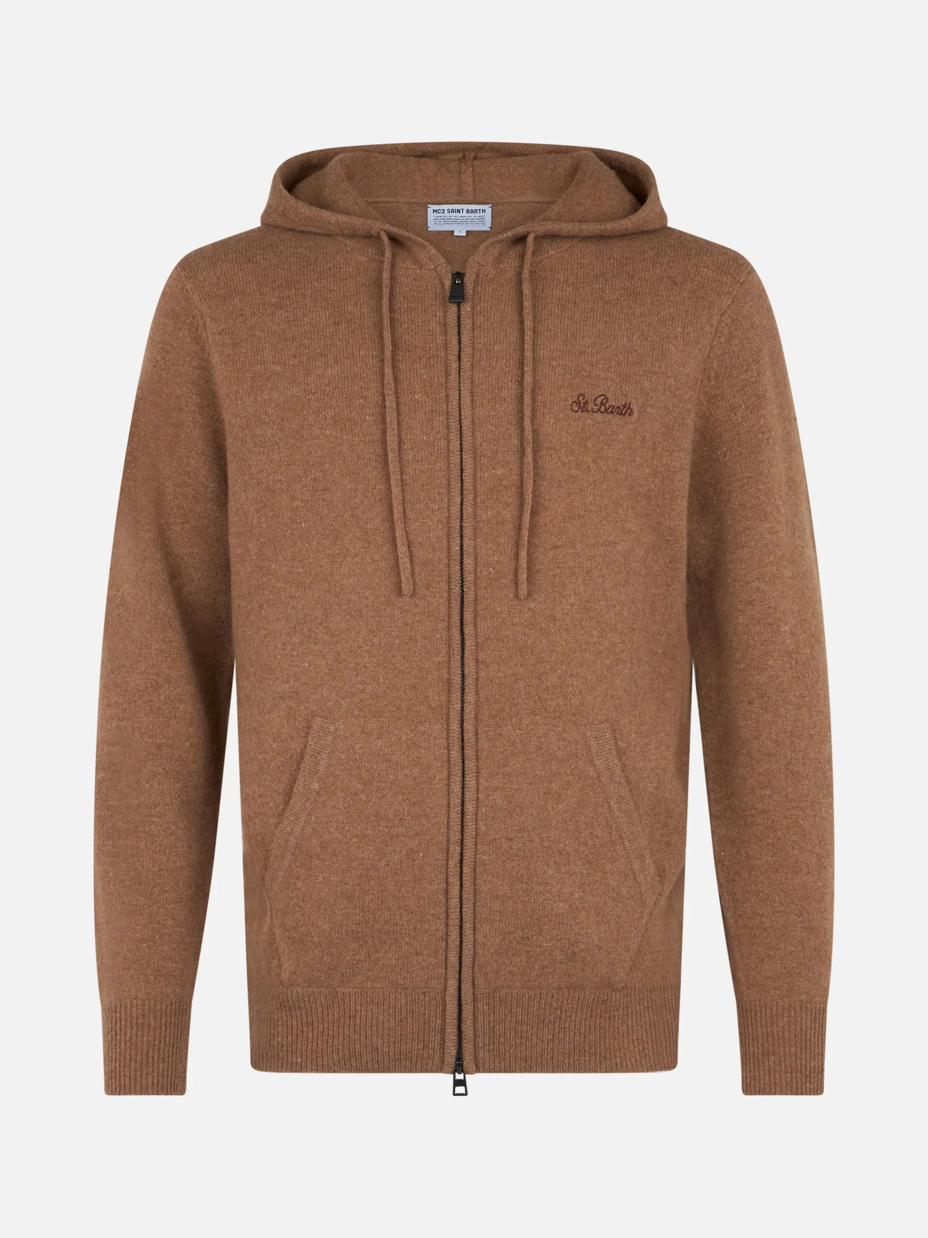 Kapuzenpullover Notting aus Lambswool in Kamel für Herren