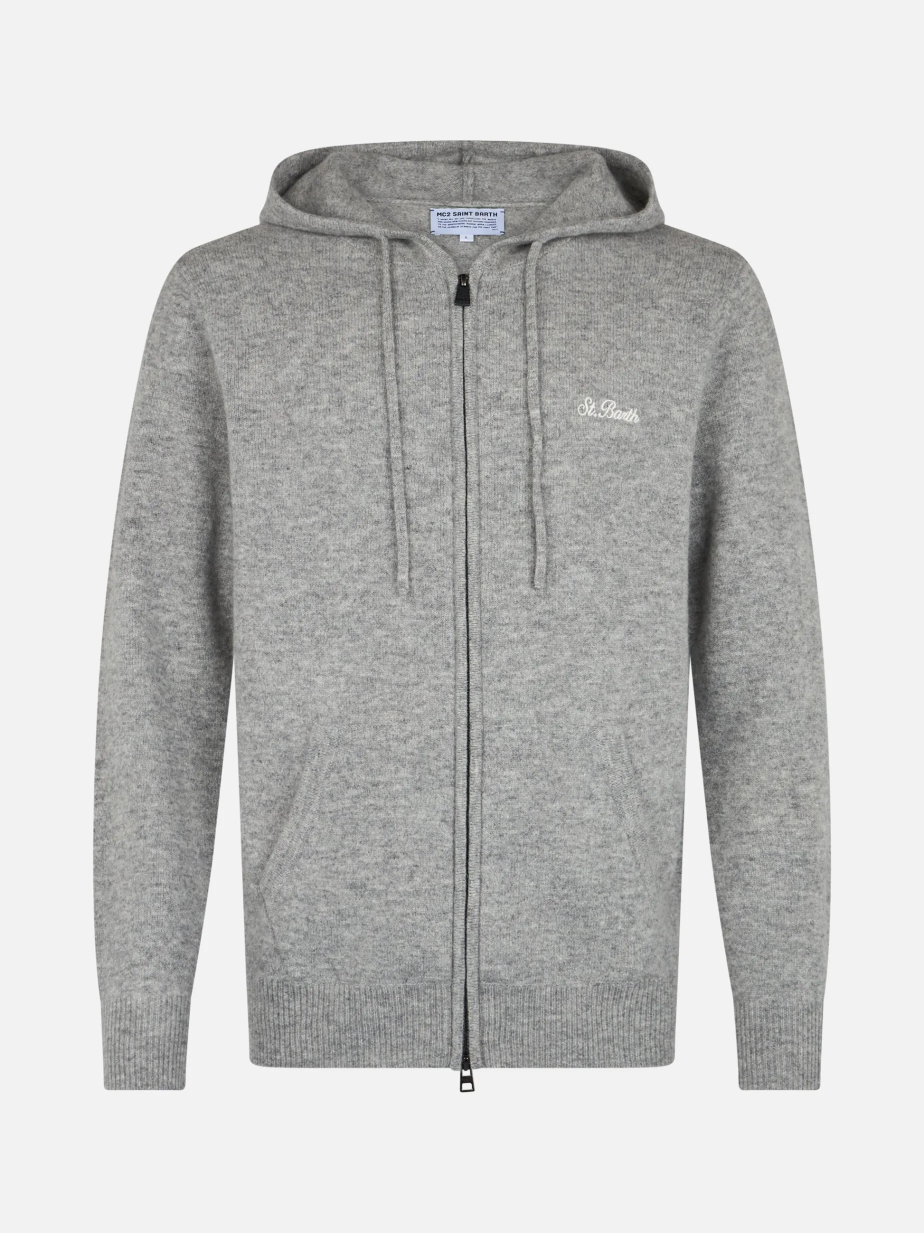 Kapuzenpullover Notting aus graumelierter Lambswool für Herren