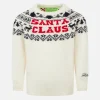 Kinderpullover mit Rundhalsausschnitt und norwegischem Weihnachtsmann-Aufdruck