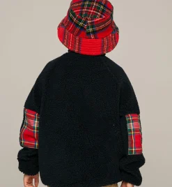 Kinder-Sherpa-Jacke mit Tasche und St. Barth-Stickerei