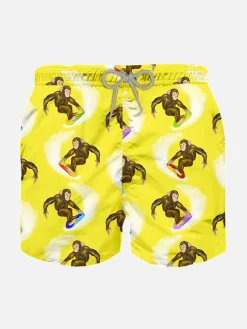 Klassische Badeshorts für Jungen mit Affen-Print