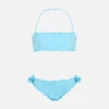 Klassischer Bandeau-Bikini für Mädchen Emy mit Sangallo-Spitzenstickerei
