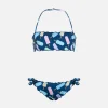 Klassischer Bandeau-Bikini für Mädchen Emy mit Eis am Stiel-Aufdruck