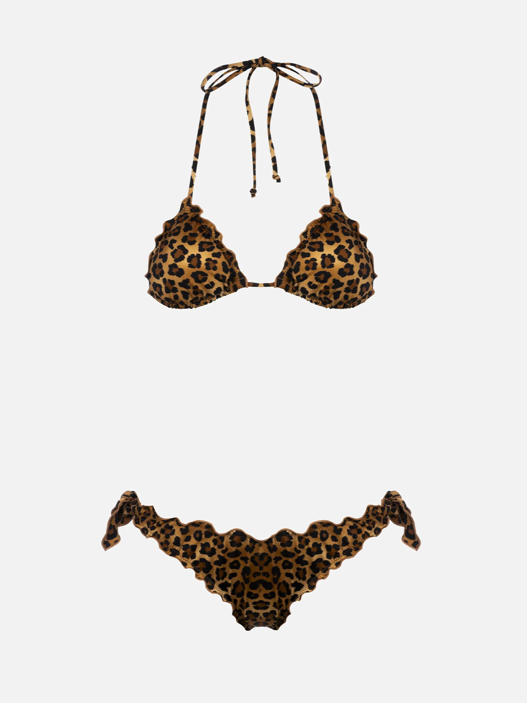 Klassischer Damen-Triangel-Bikini mit Animalier-Motiv Sarius