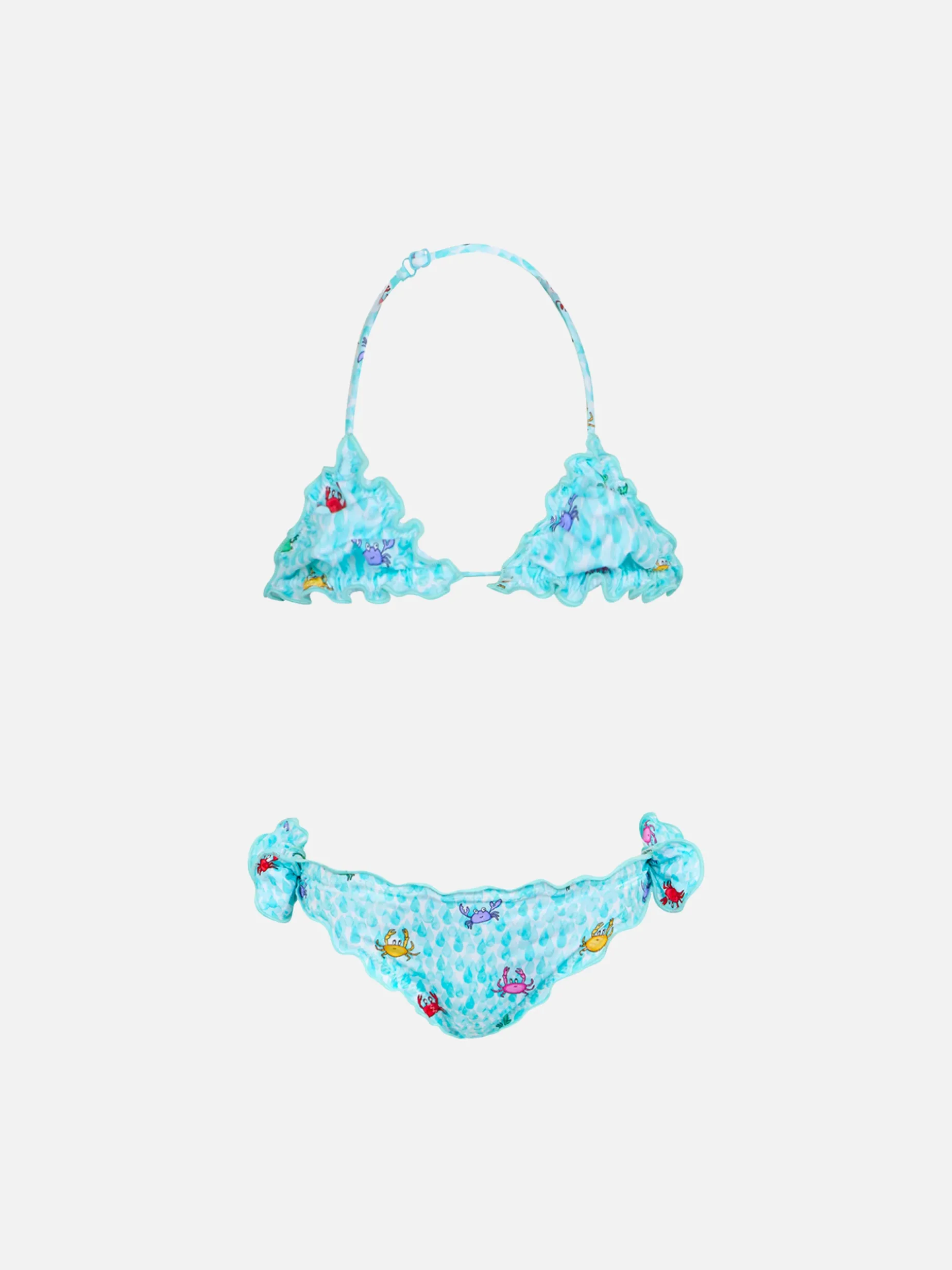 Klassischer Mädchen-Triangel-Bikini Cris mit Krabben-Print