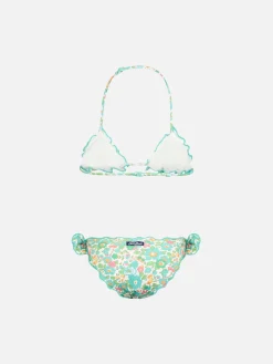 Klassischer Mädchen-Triangel-Bikini Cris mit Betsy-Aufdruck | HERGESTELLT AUS LIBERTY-STOFF