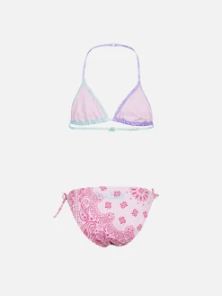 Klassischer Mädchen-Triangel-Bikini Holly mit Bandana-Print