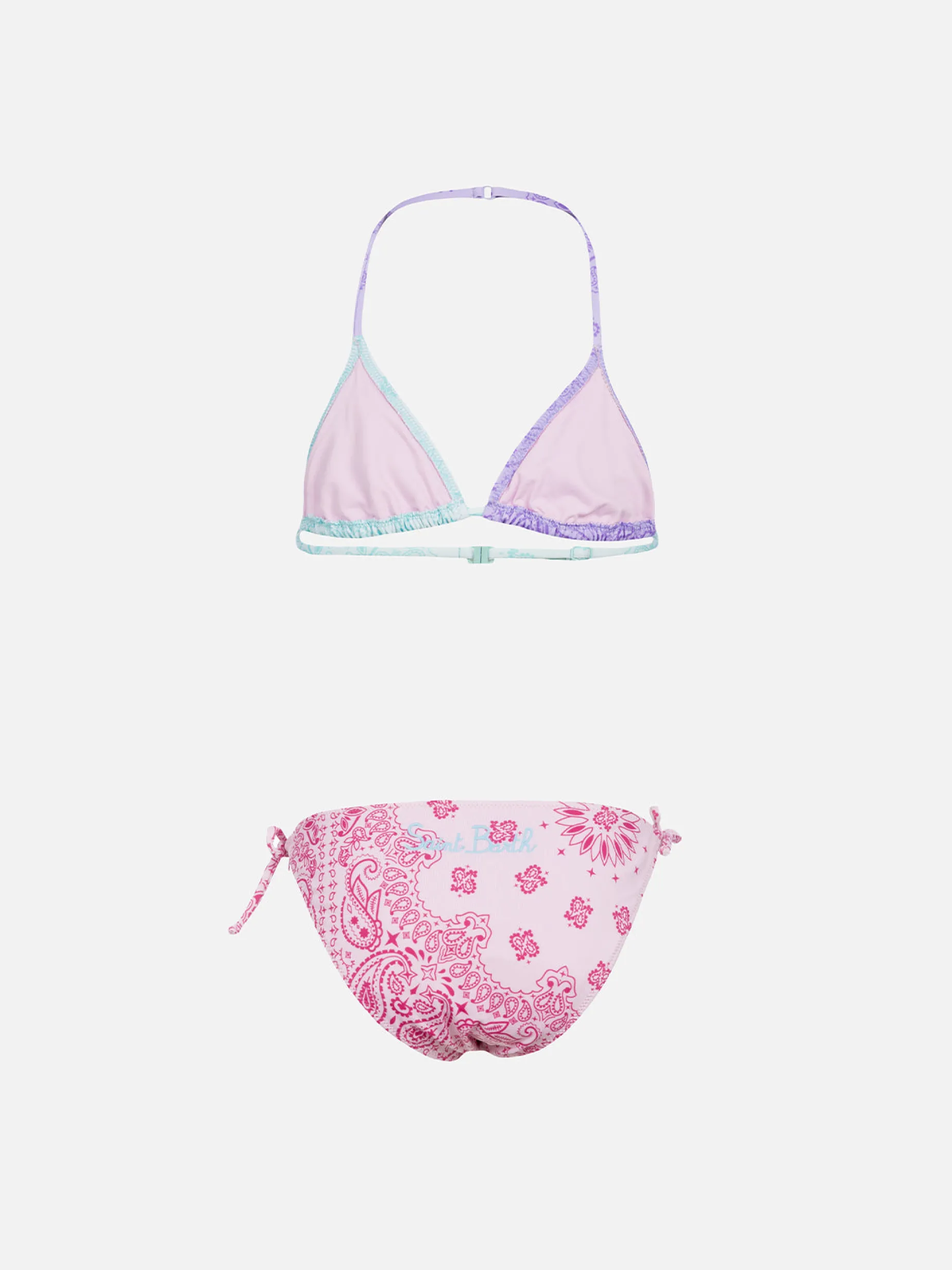 Klassischer Mädchen-Triangel-Bikini Holly mit Bandana-Print