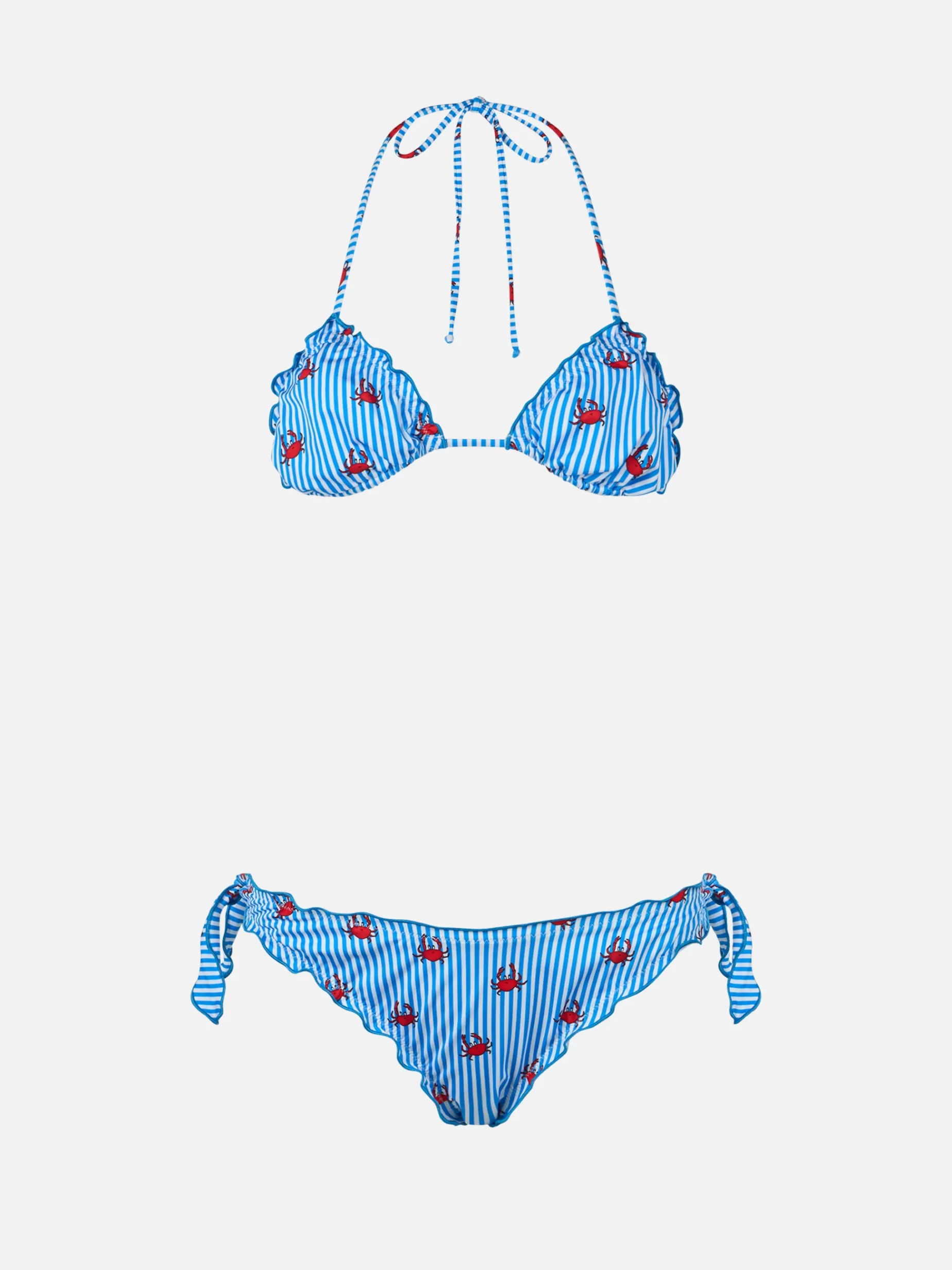 Klassischer Triangel-Bikini für Damen Sarius mit Krabben-Print