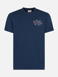 Klassisches Herren-T-Shirt aus Baumwolljersey „Portofino“ mit „Mi girano le palline“-Stickerei | INSULTI LUMINOSI SONDEREDITION