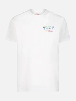 Klassisches Herren-T-Shirt „Portofino“ aus Baumwolljersey mit „Chi non muore poi ribeve“-Stickerei | INSULTI LUMINOSI SONDEREDITION