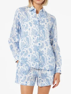Klassisches Paisley-Leinenhemd für Damen Meredith