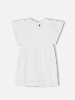 Kleid aus Baumwolle für Mädchen mit Spitze von Sangallo