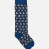 Kniestrümpfe für Herren mit Weihnachtsmann-Enten-Print