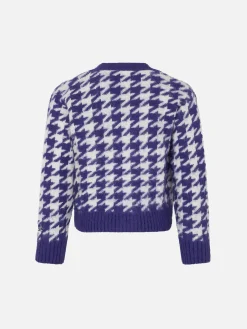 Kurz geschnittener Mädchen-Cardigan mit Schmuckknöpfen