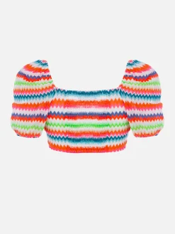 Kurzes Top aus Raschelstrick für Damen