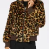 Kurzpelzjacke für Damen mit tierischem Herzdruck