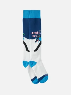 Lange Herrensocken mit Après-Ski-Aufdruck