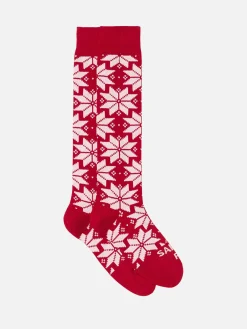 Lange Herrensocken mit nordischem Aufdruck